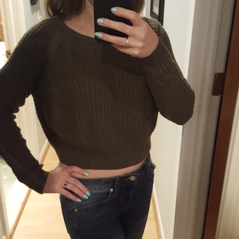 Topshop 💚 Cropped Sweater